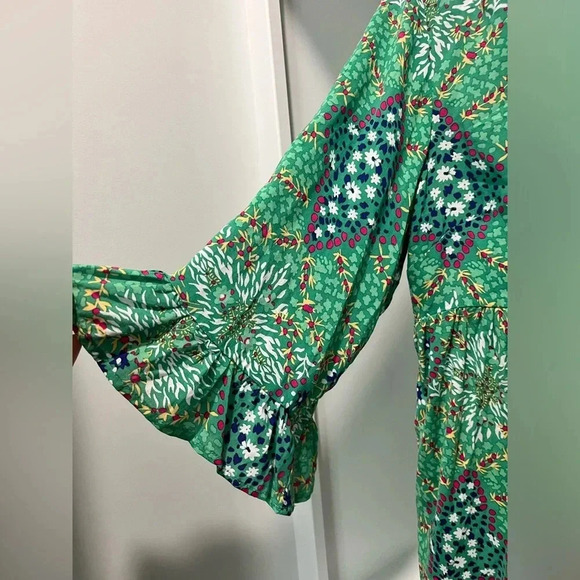 Rachel Zoe Green Floral Print Tunic Size Small NWOT - Picture 4 of 8